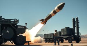 Rocket system test symbolizing Taiwan's defense amid rising tensions with China.