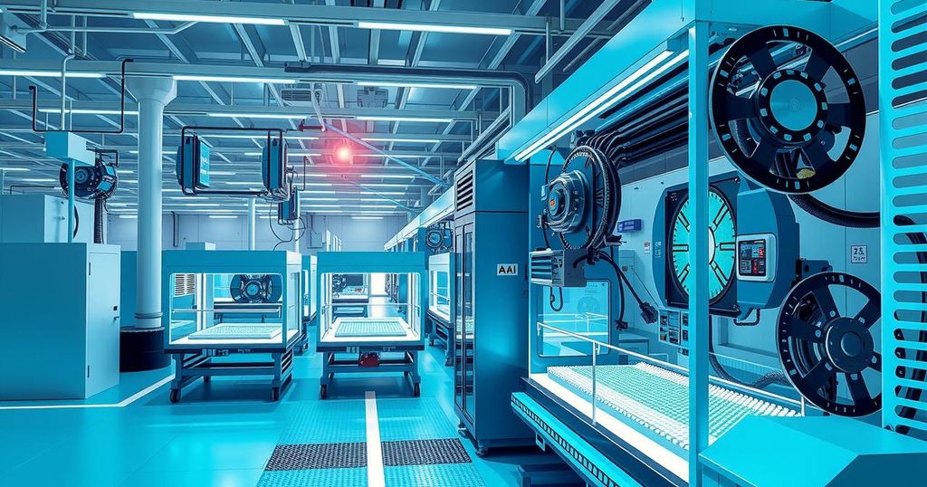 A vibrant depiction of Malaysia's semiconductor manufacturing landscape, highlighting technology and innovation.