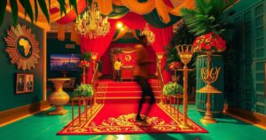 Cannes Film Festival scene showcasing vibrant African cinema and culture with historical significance.
