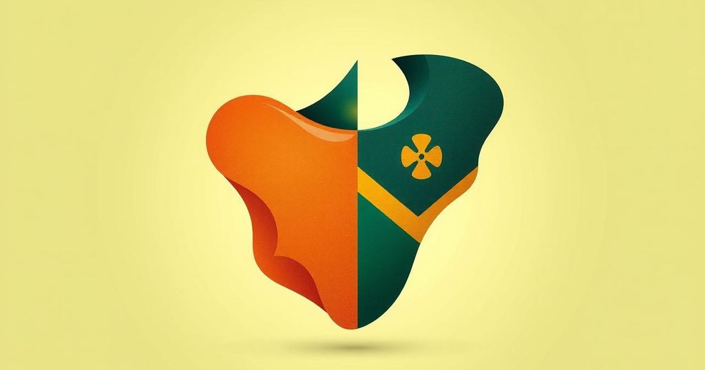 Peace agreement symbolizing hope and unity between nations, with abstract elements and serene colors