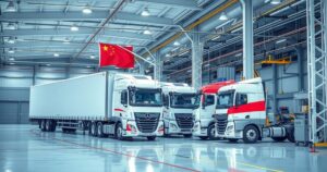 Joint venture between car manufacturers in Oman and Belarus, showcasing vehicles and manufacturing.